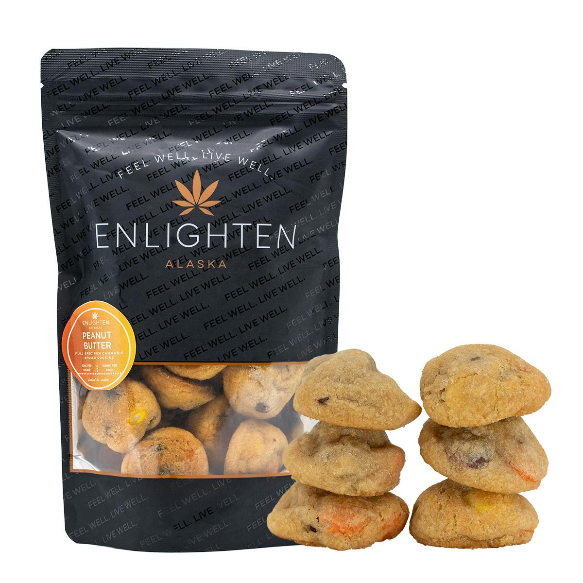 Peanut Butter Chocolate Chip Cookies - 10 Pack (100mg)