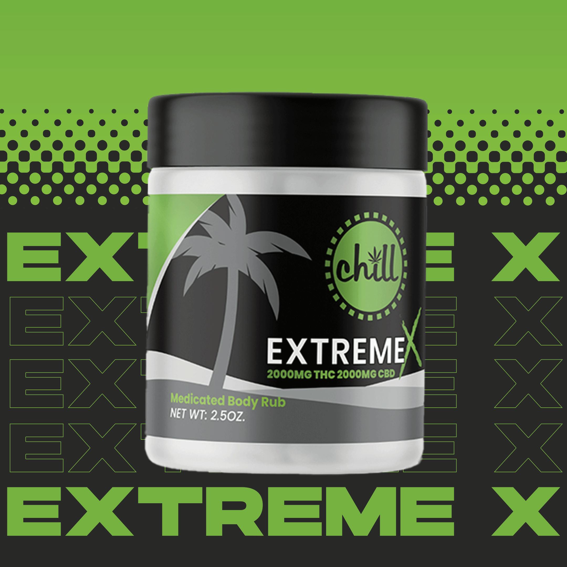 2000mg THC : 2000mg CBD | EXTREME X Body Rub | Chill