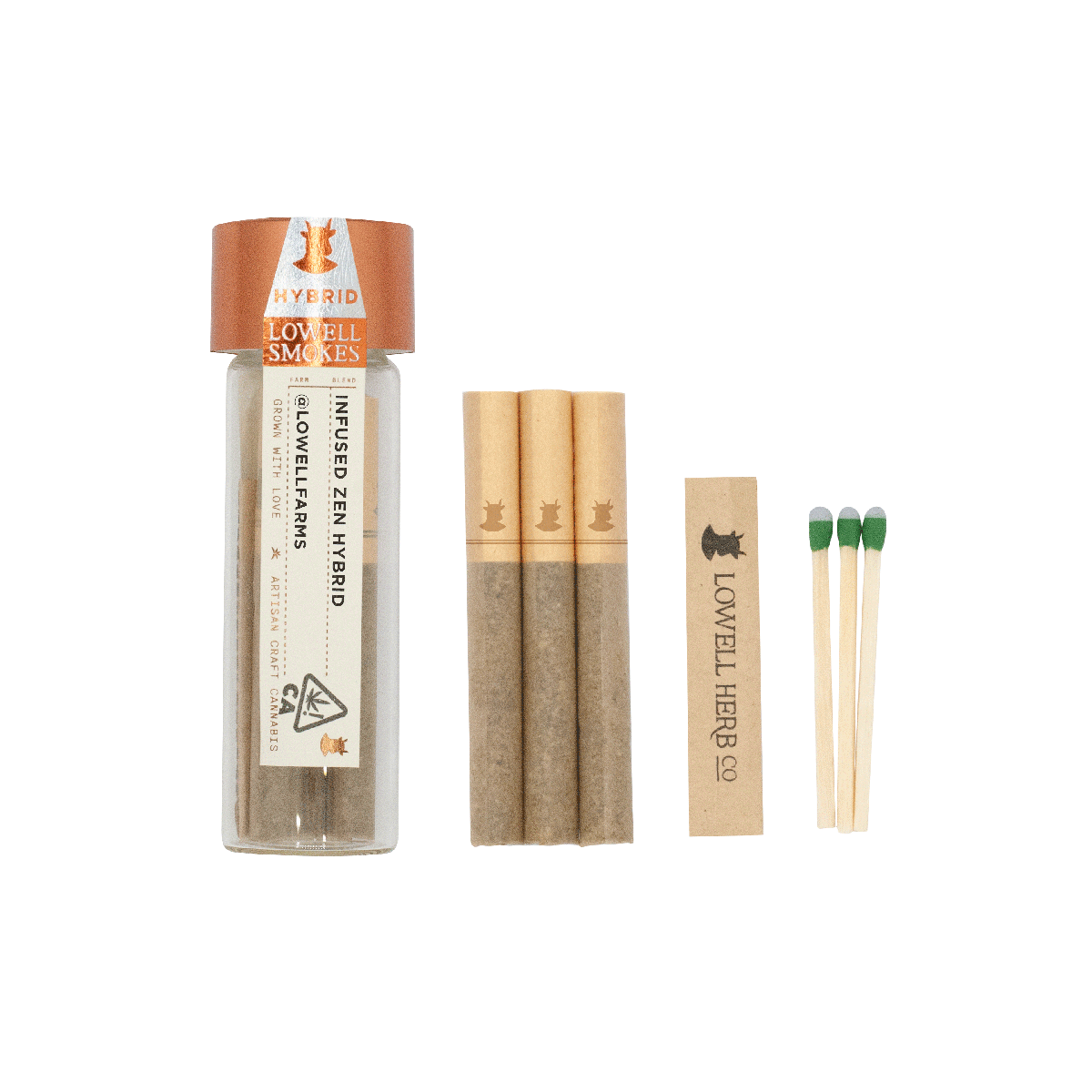 Lowell Smokes 2.1G 3pk Infused The Zen Hybrid Lowell Herb Co.