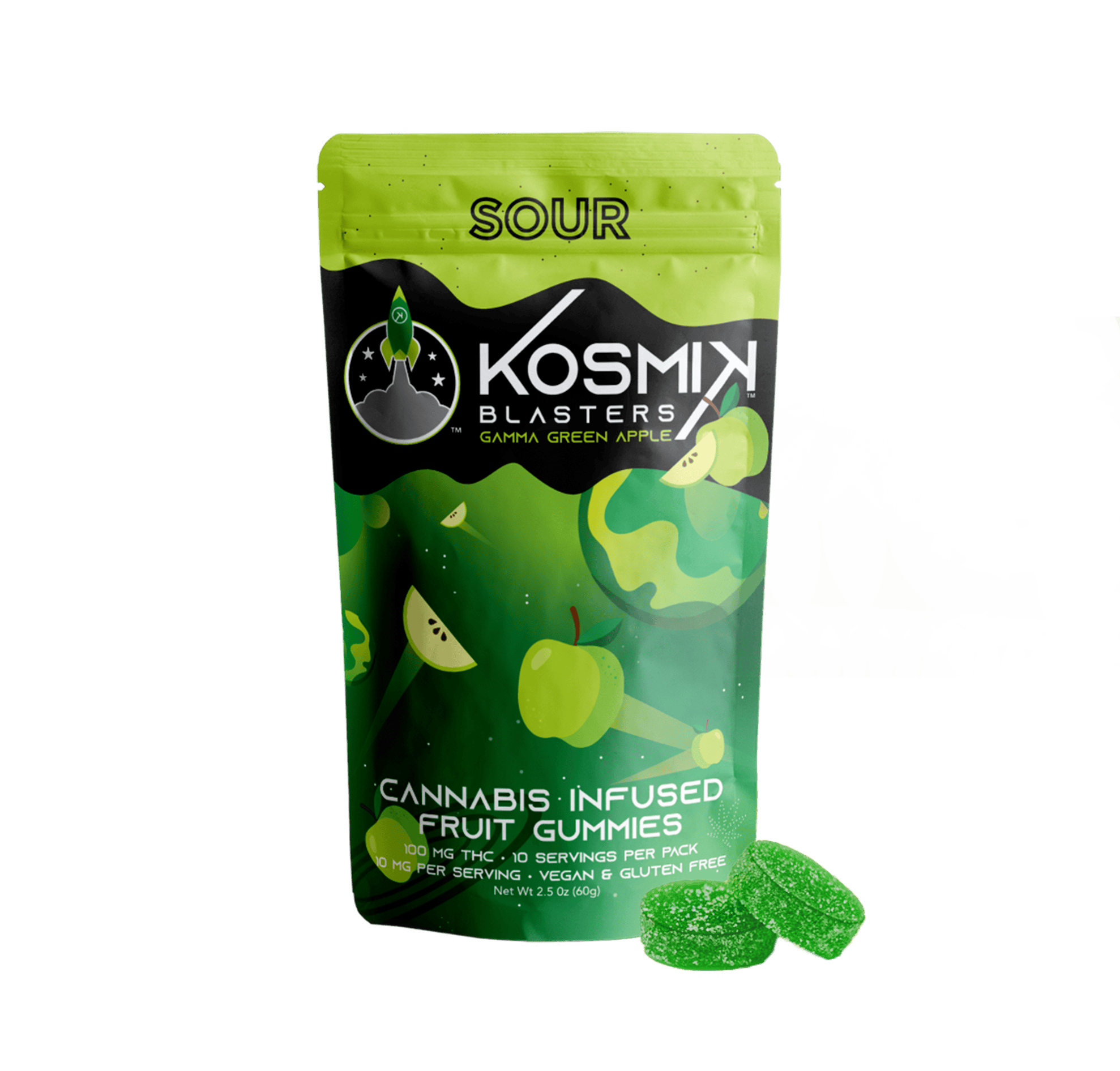 Sour Blaster 100mg - Gamma Green Apple | NV by Kosmik Brands