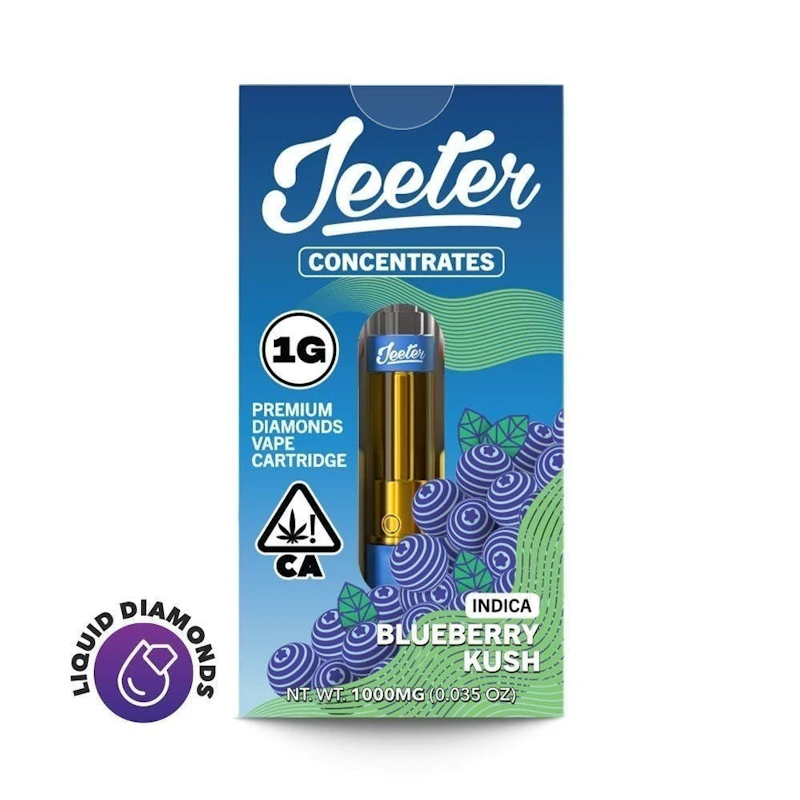 Jeeter Blueberry Kush · Premium Diamonds Cartridge · 1g, Cartridges
