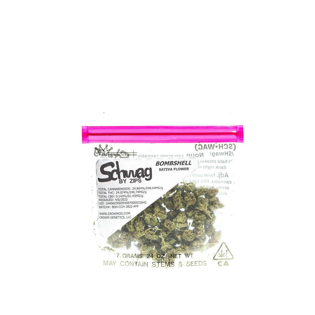 Schwag By Zips BombShell Ounce 28G - Crown Genetics