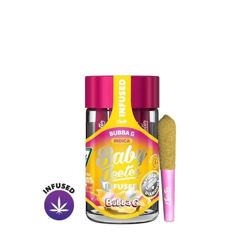 Jeeter Bubba G · Baby Infused Minis · 0.5g each · 5pk, Infused Pre-Rolls