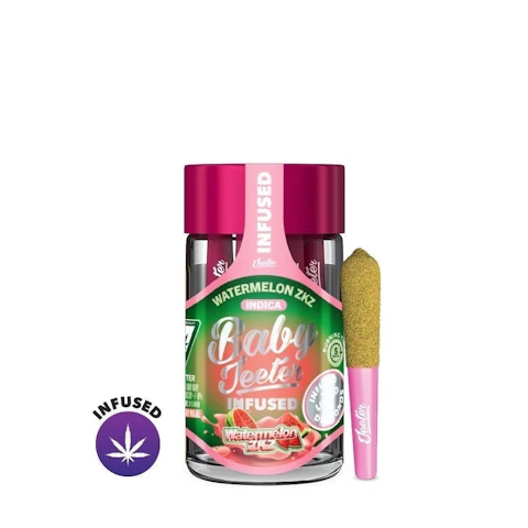 Jeeter Watermelon ZKZ · Baby Infused Minis · 0.5g each · 5pk, Infused Pre-Rolls