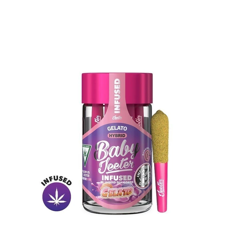 Jeeter Gelato · Baby Infused Minis · 0.5g each · 5pk, Infused Pre-Rolls