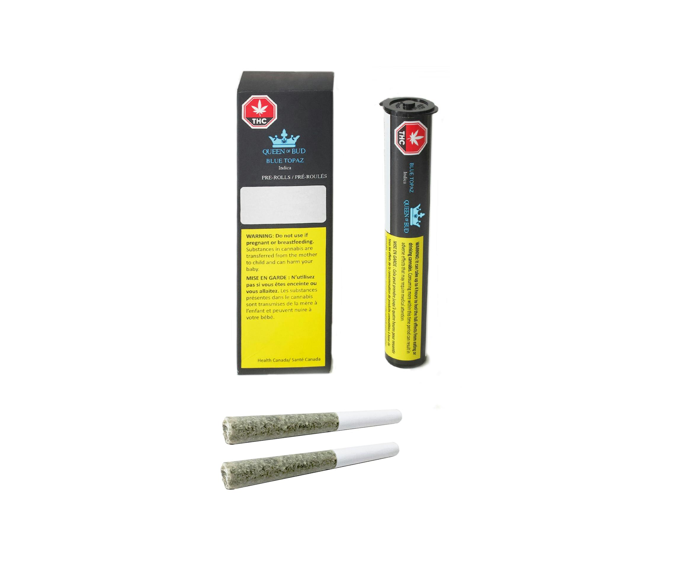 Queen of Bud Blue Topaz 2 x 0.5g Pre-Rolls