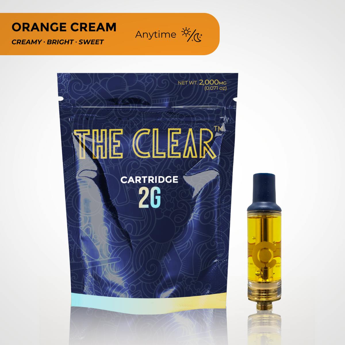 The CLEAR Original Cartridge 2000mg | Orange Cream by CLEAR Brands