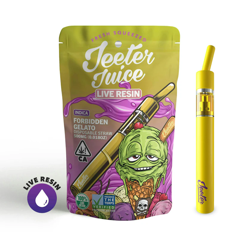 Jeeter Forbidden Gelato · Live Resin Straw Disposable · 0.5g, Disposables