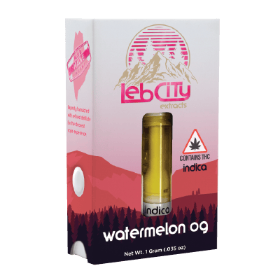 Watermelon OG 1G Vape Cart by LebCity Extracts