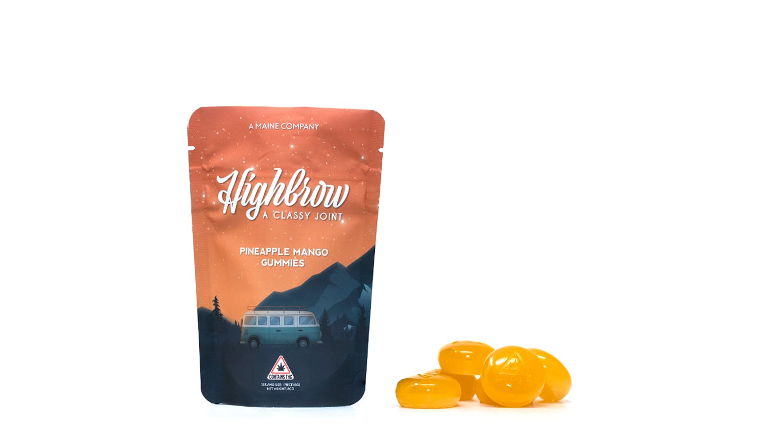 Highbrow Pineapple Mango Gummies 250mg by Highbrow
