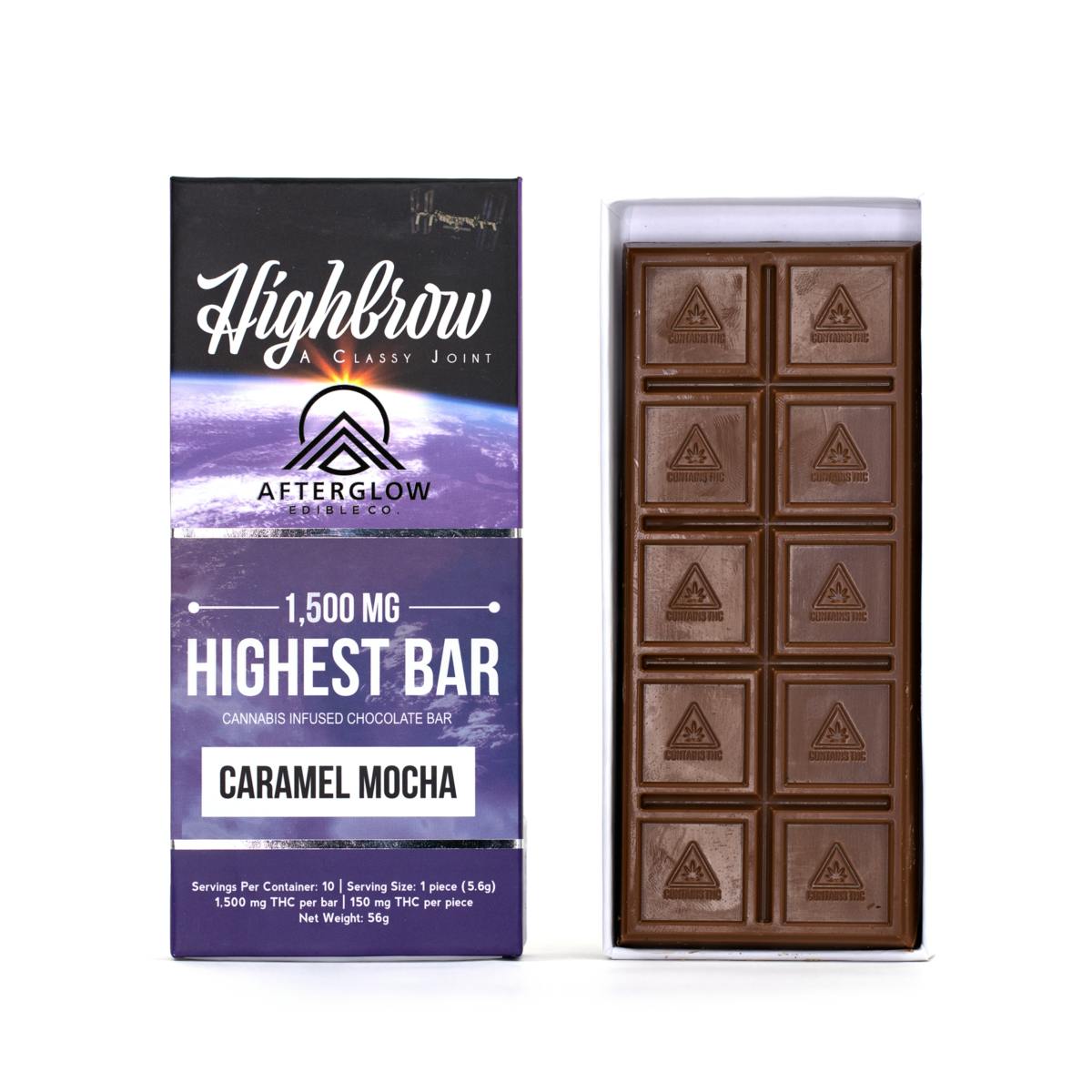 Highbrow/Afterglow Caramel Mocha Highest Bar 1500mg by Highbrow
