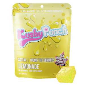 KUSHY PUNCH - Kushy Punch - Sativa Lemonade INDIVIDUAL GUMMIES 100MG