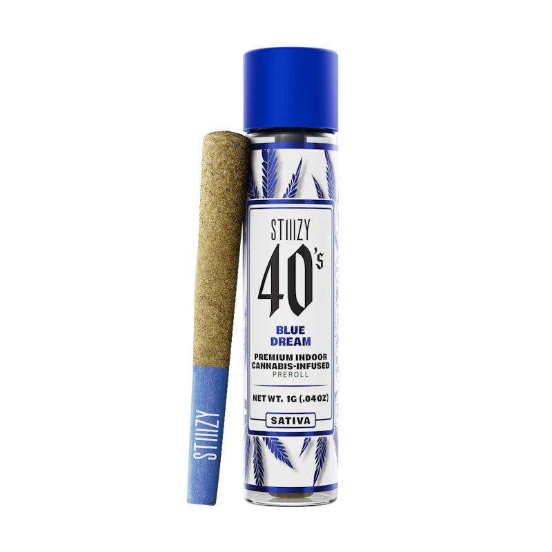 STIIIZY - BLUE DREAM - 1G 40's Infused Preroll, Infused Pre-Rolls