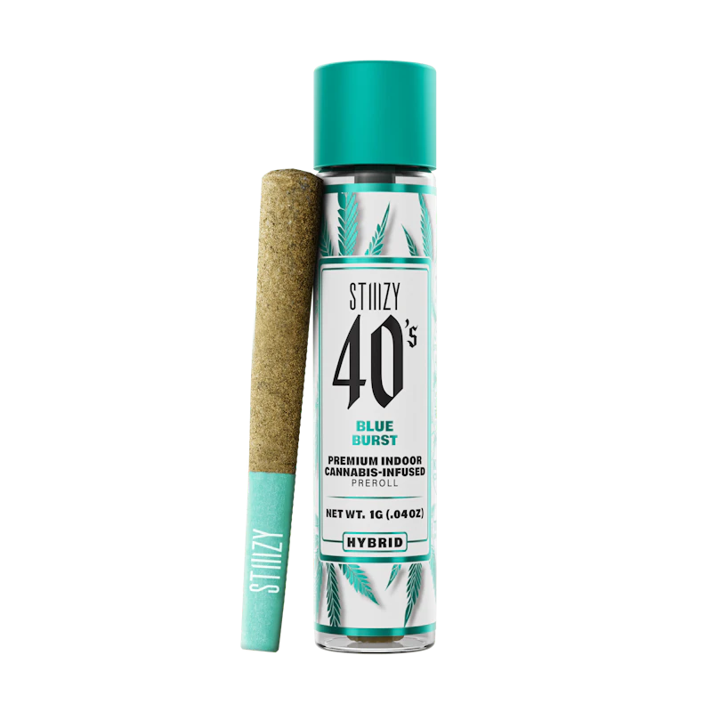 STIIIZY - BLUE BURST - 1G 40's Infused Preroll, Infused Pre-Rolls