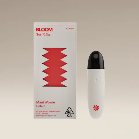 BLOOM - Maui Wowie -Sativa- 84.34% THC Classic Surf AIO (Vaporizer) 0.5g | Bloom       -ttt11 front