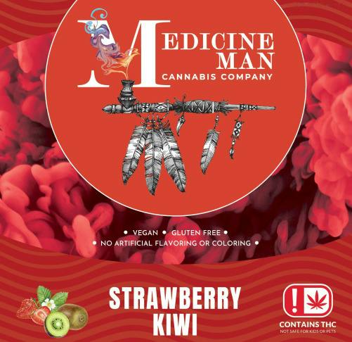 Medicine Man Gummies 1:1 250mg- Sour Swanky Strawberry Kiwi by Medicine Man