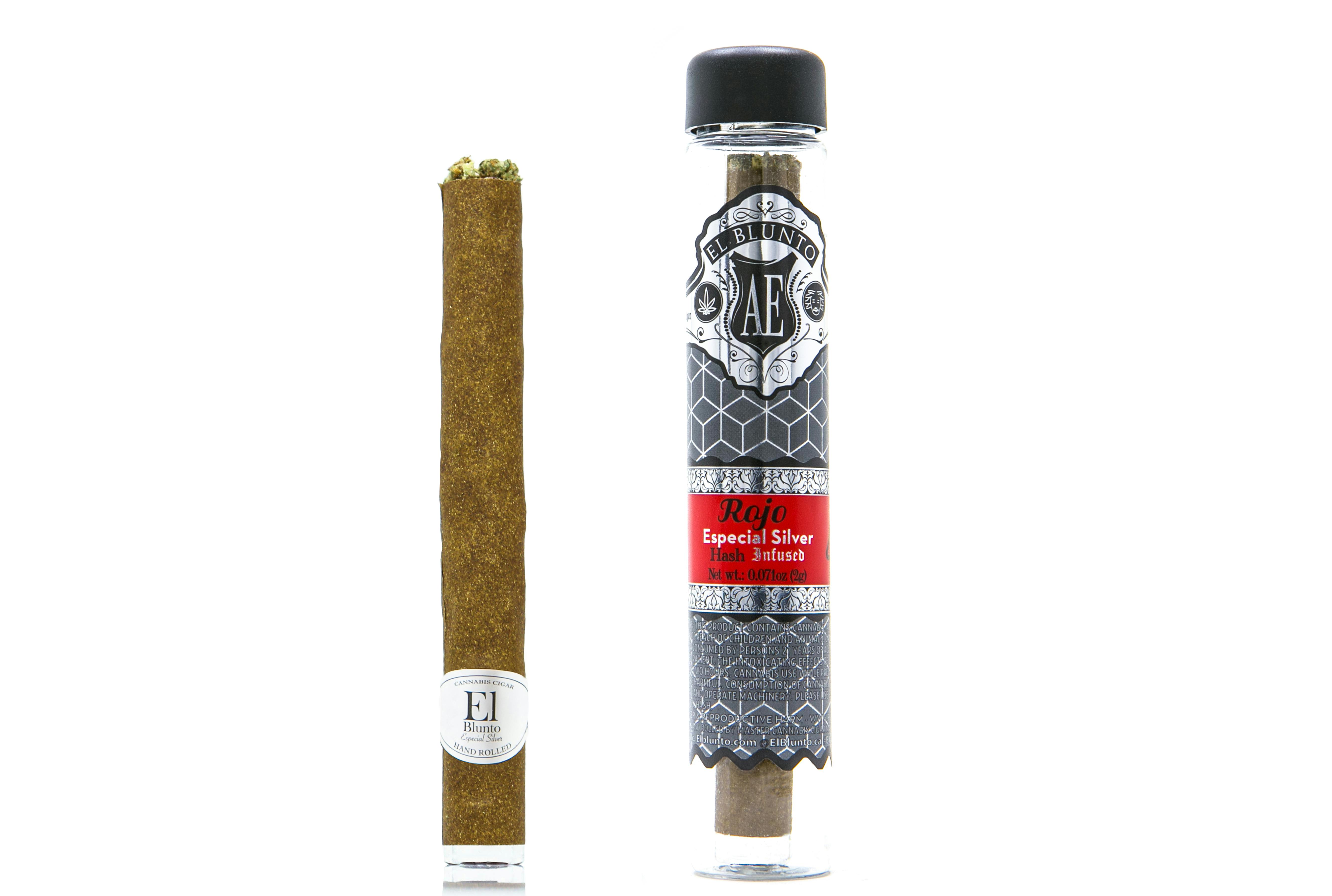 El Blunto Especial: Silver Rojo Cannabis Cigar
