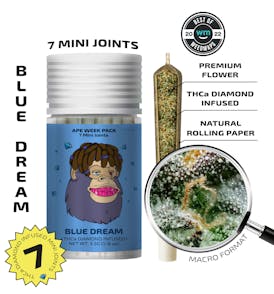 Blue Dream [Sativa] — 7 Diamond Infused Mini Joints (3.5g | 0.5g each)