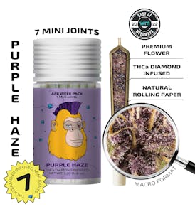 Purple Haze [Sativa] — 7 Diamond Infused Mini Joints (3.5g | 0.5g each)