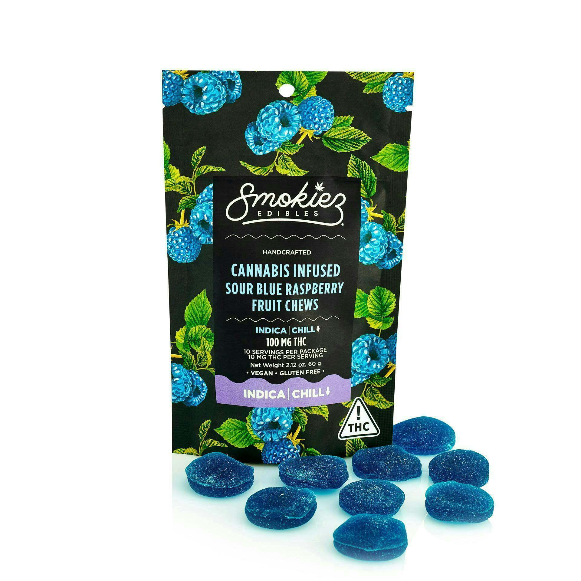 Sour Blue Raspberry Gummies | 100mg | 10ct | 10mg/ea