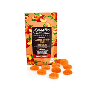Peach SATIVA Fruit Chews, 100 mg THC - NV