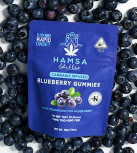 Hamsa 100mg THC Certified Kosher Nano Gummies - Blueberry