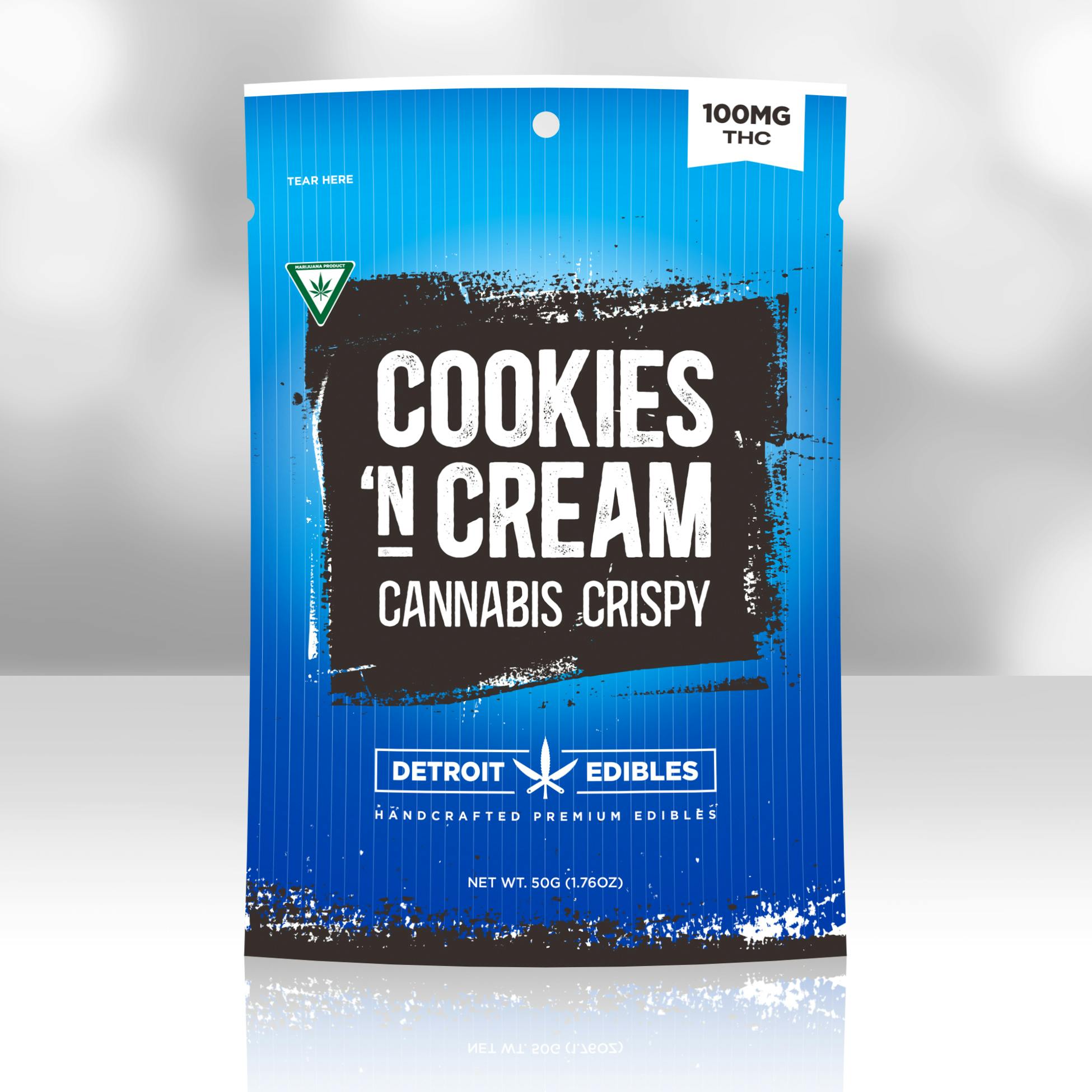 Cookies 'N Cream Cannabis Crispy | Baked Good | 100mg | Single by Detroit Edibles