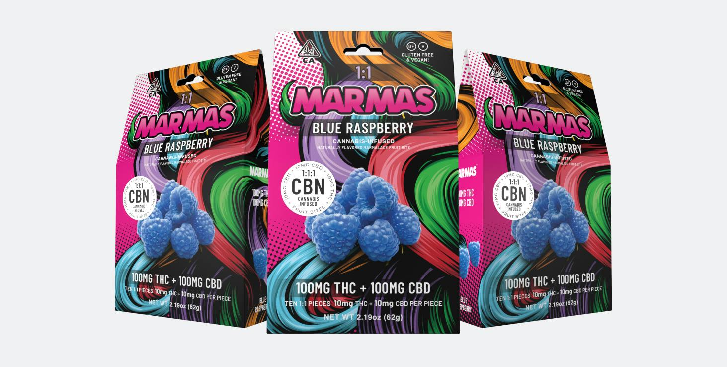 Blue Raspberry Marmalade Bites 1:1:1 100mg