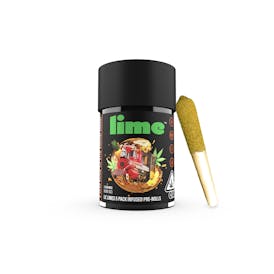 Live Resin & Hash Infused Lil' Limes (.6g x 5 Mini Pre Rolls) | Pineapple