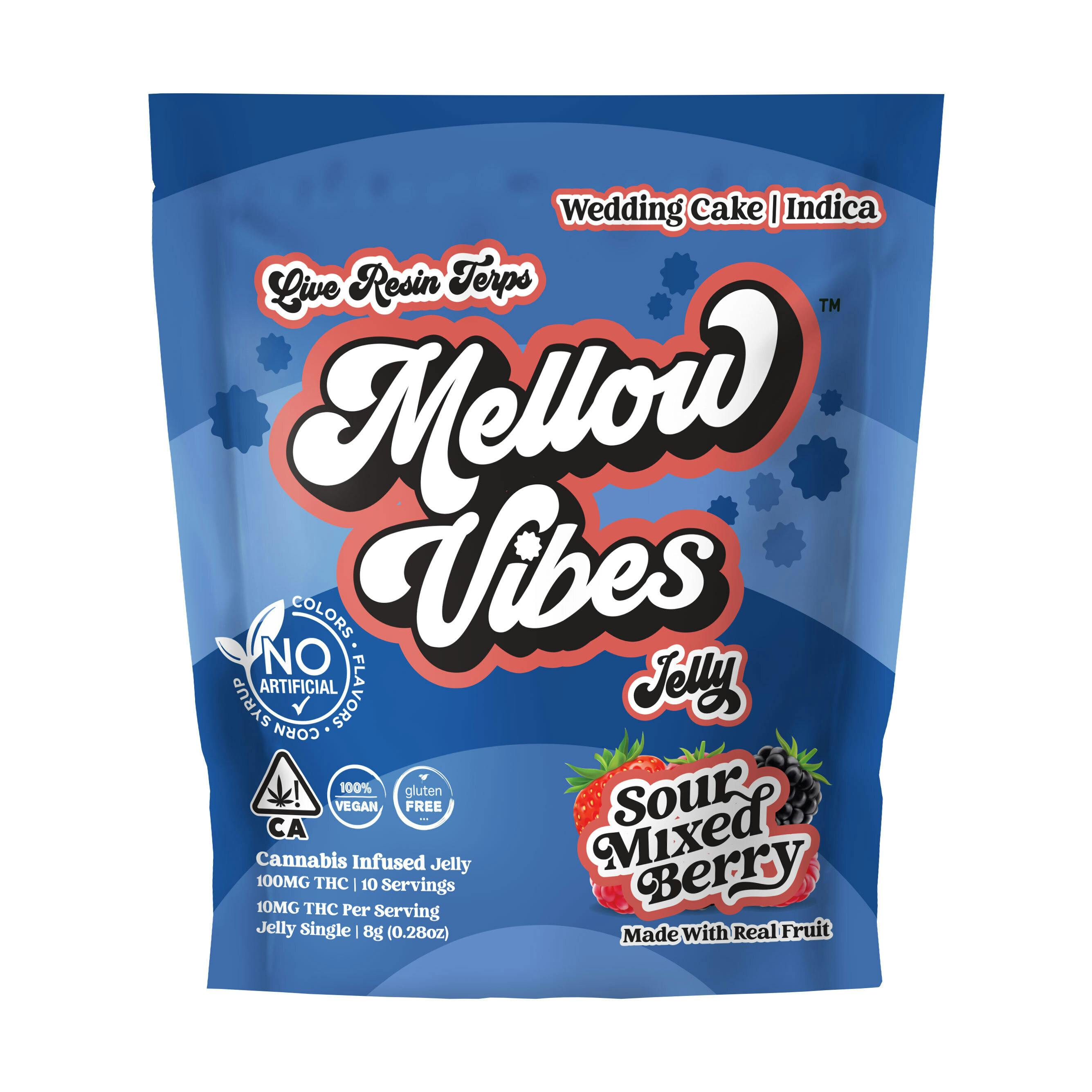 Mellow Vibes Jelly | Sour Mixed Berry | Single | 100 MG THC