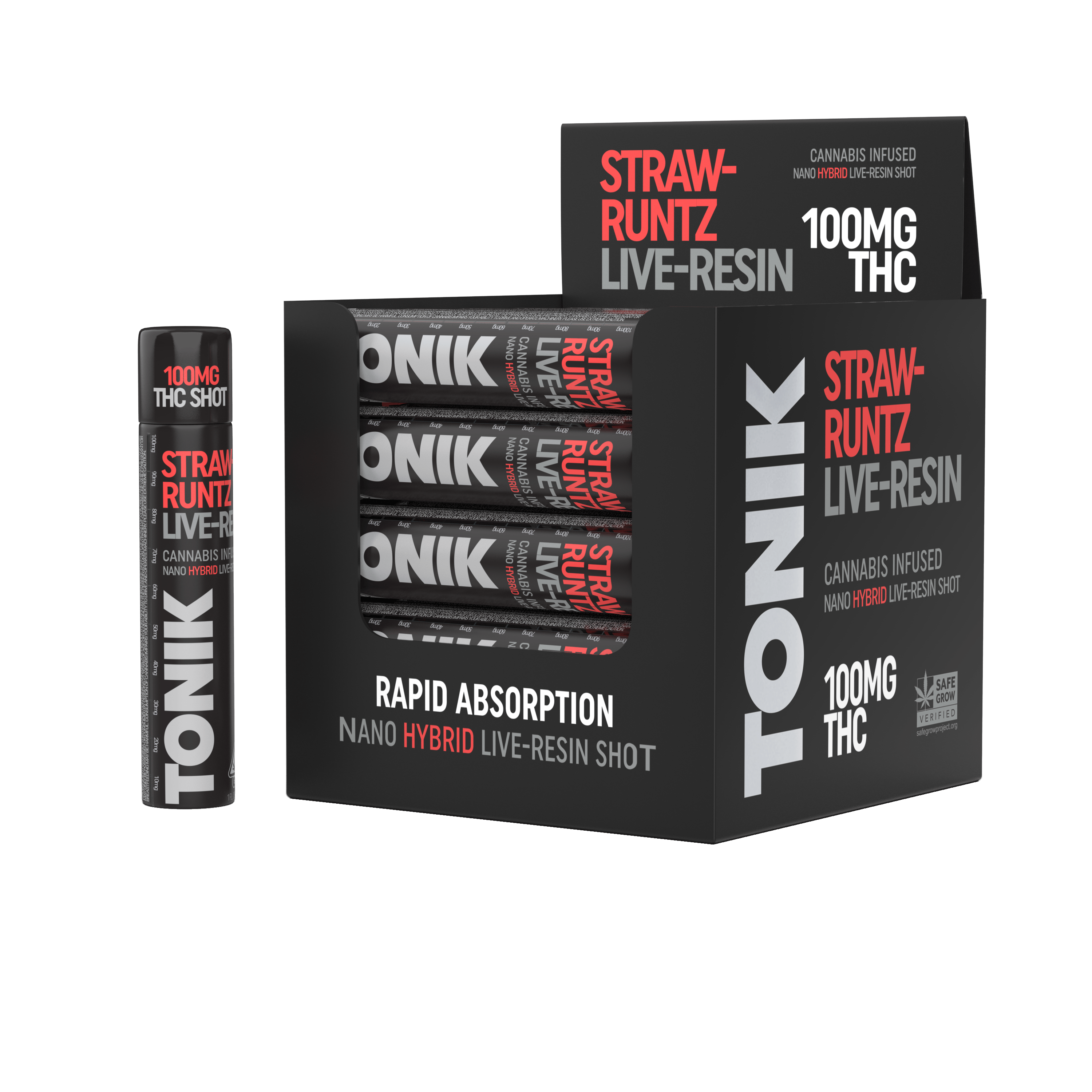 TONIK SHOT LIVE RESIN: Hybrid STRAW-RUNTZ (100mg)