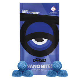 Nano Bites - Blue Raspberry 1000mg, Indica Enhanced