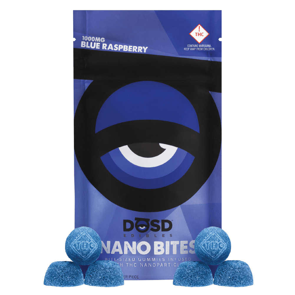 Nano Bites - Blue Raspberry 1000mg, Hybrid Enhanced