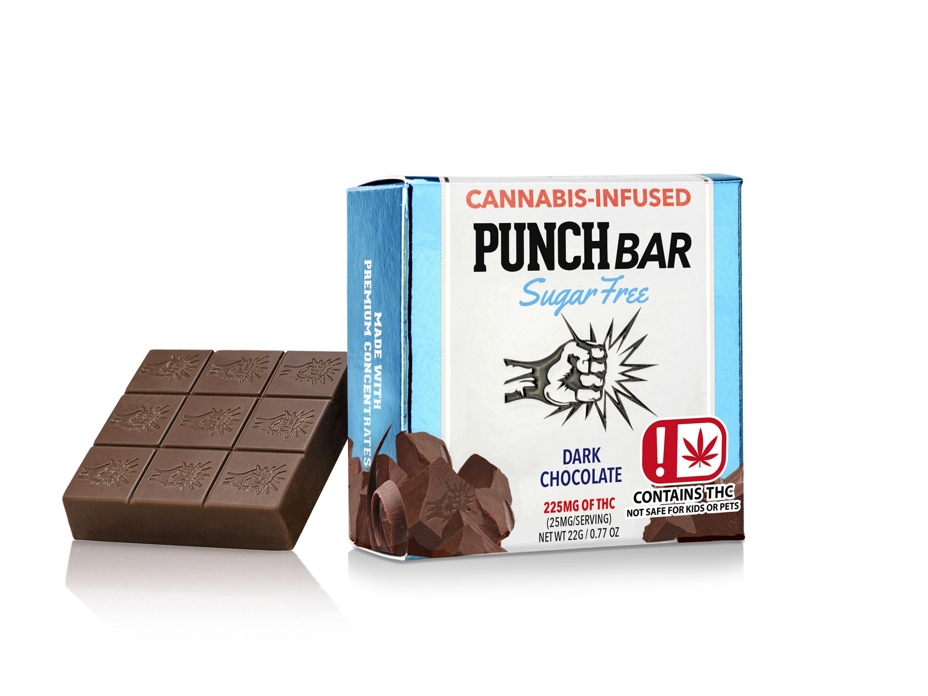Dark Chocolate Sugar Free PunchBar 225mg (OK) Punch Edibles & Extracts