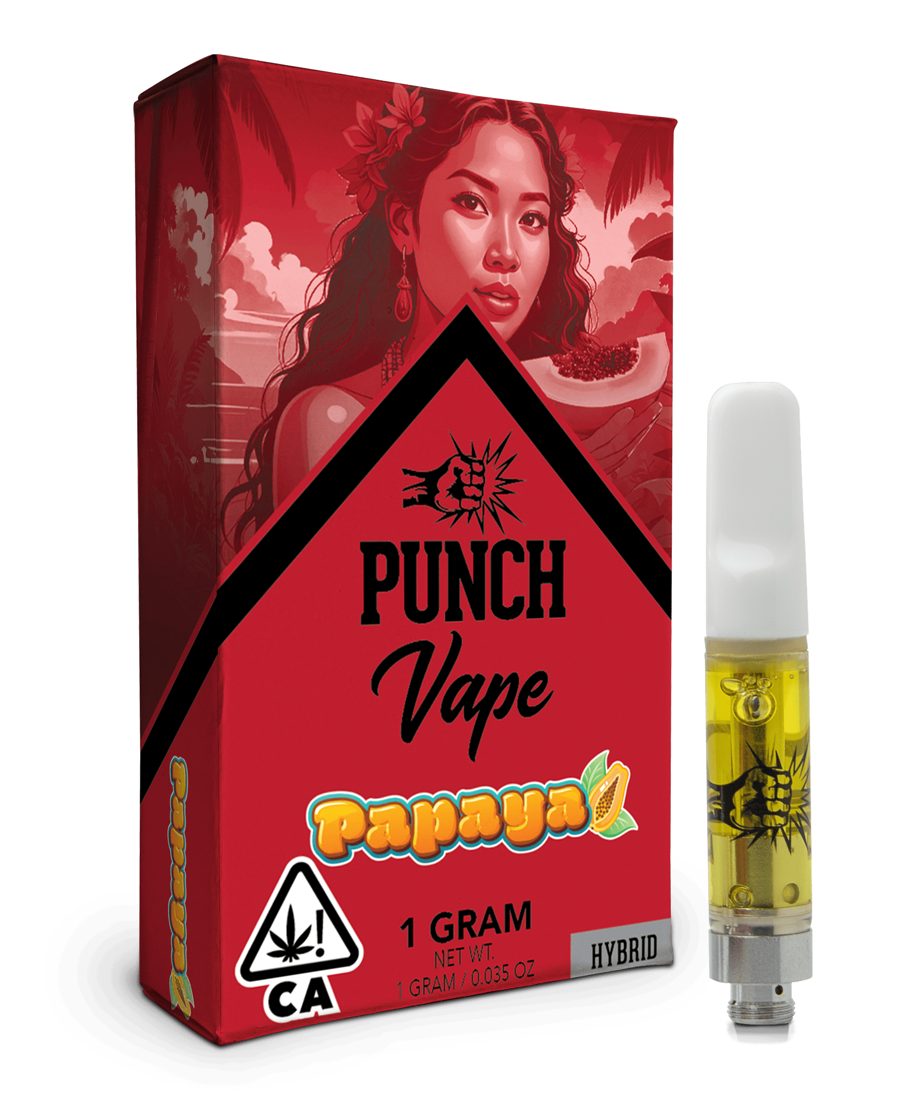 PUNCH EDIBLES & EXTRACTS: Papaya - Hybrid - 510 Distillate Cart - 1g