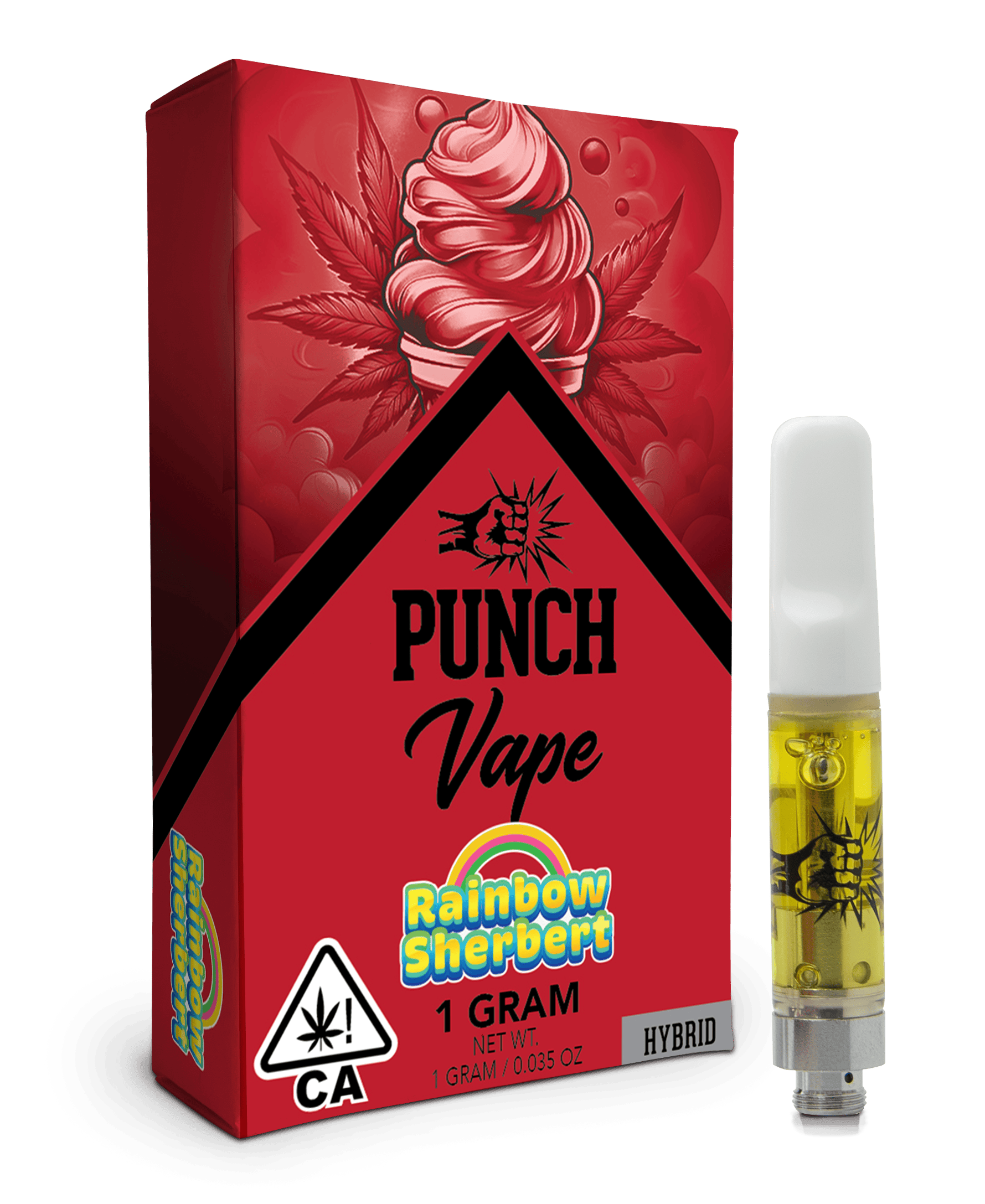Punch - 510 Distillate Vape Cart - Rainbow Sherbert (1g)