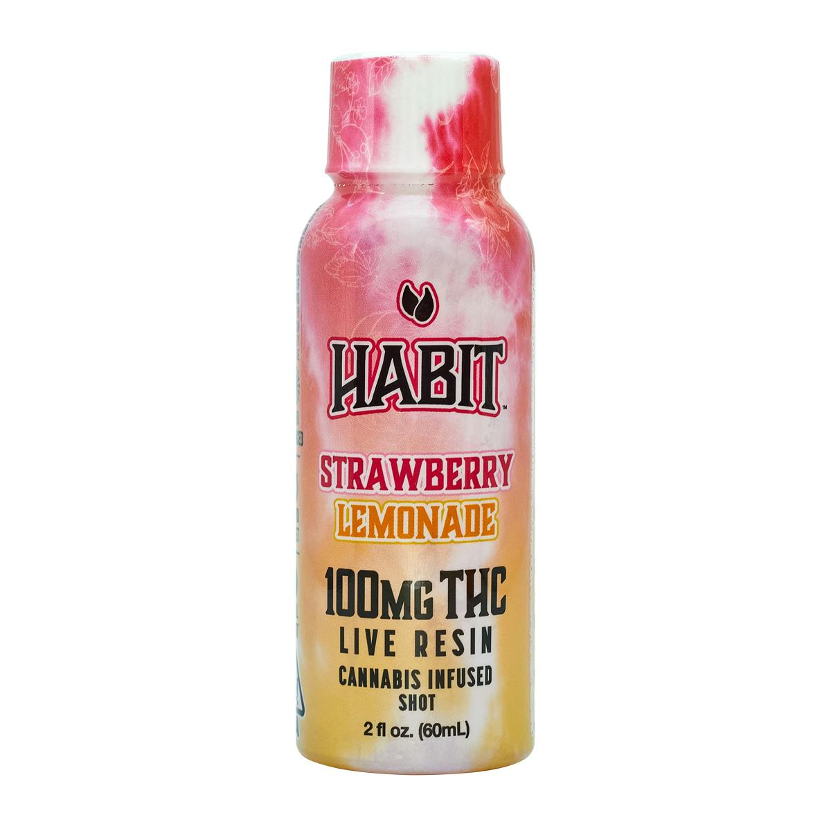 2oz Strawberry Lemonade Shot / Beverage - 100mg THC at Pure Bliss Dispensary