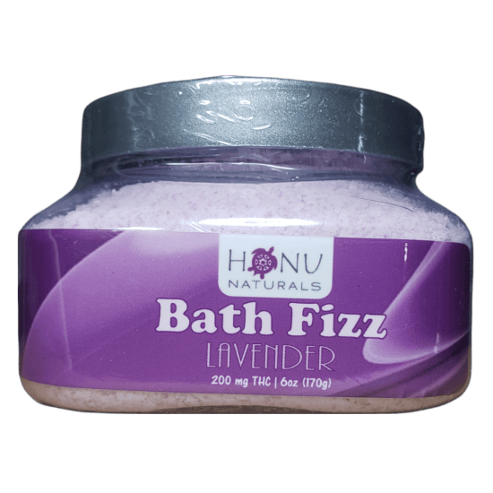 Honu Naturals : Bath Fizz Lavender 200mg THC 6oz (170g)