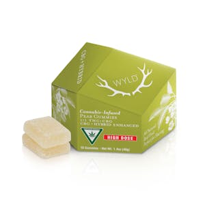 WYLD - WYLD-*HIGH DOSE* Pear 1:1 CBG + Hybrid Enhanced Gummies | MI