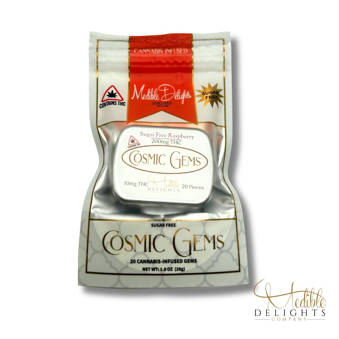 Sugar Free Raspberry Cosmic Gems (Indica)(vegan) by Medible Delights