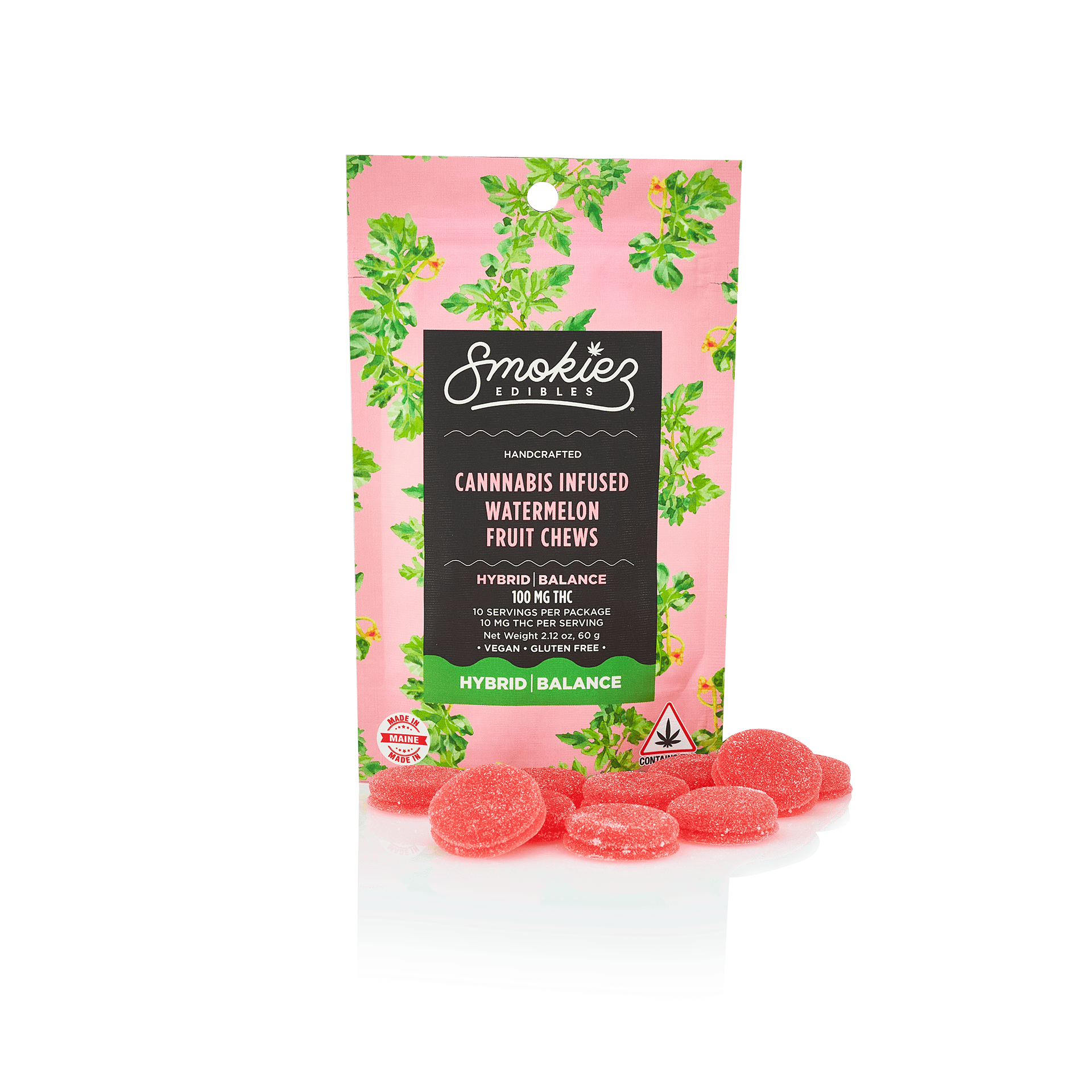Watermelon Gummies | 100mg | 10ct | 10mg/ea by Smokiez Edibles