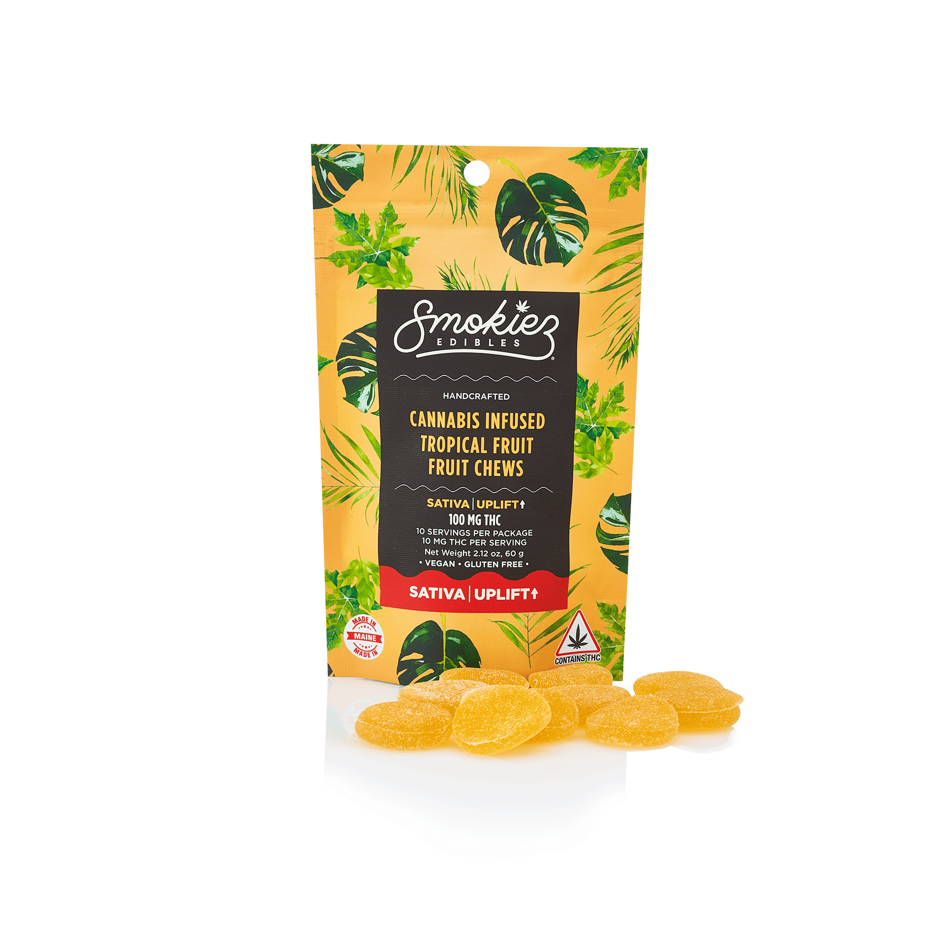 Tropical Fruit Gummies | 100mg | 10ct | 10mg/ea by Smokiez Edibles