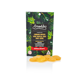 Smokiez SATIVA Sour Tropical Fruit Chews - 100mg - ME