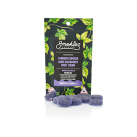 Smokiez INDICA Sour Blackberry Fruit Chews - 100mg - ME