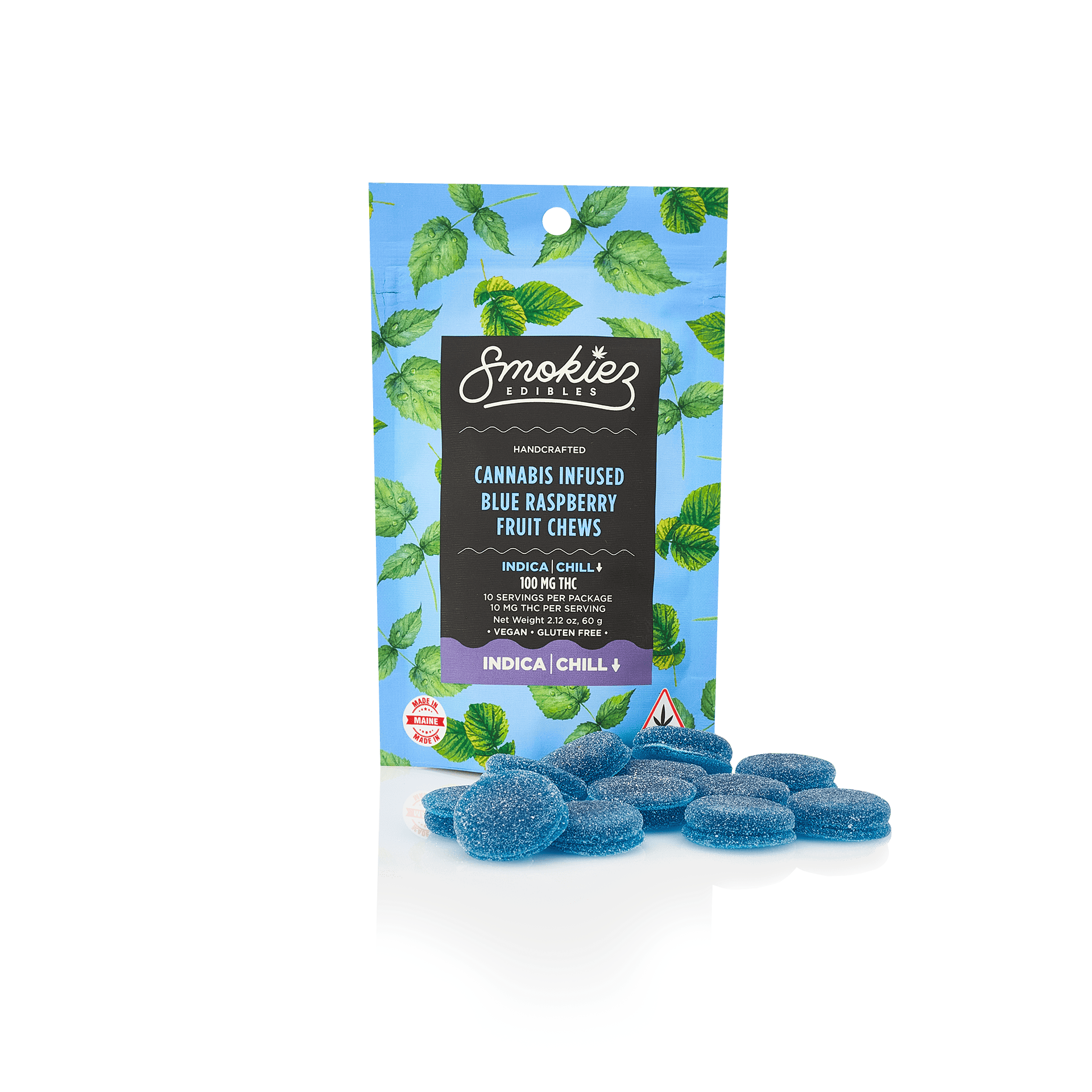 Blue Rasberry Gummies | 100mg | 10ct | 10mg/ea by Smokiez Edibles