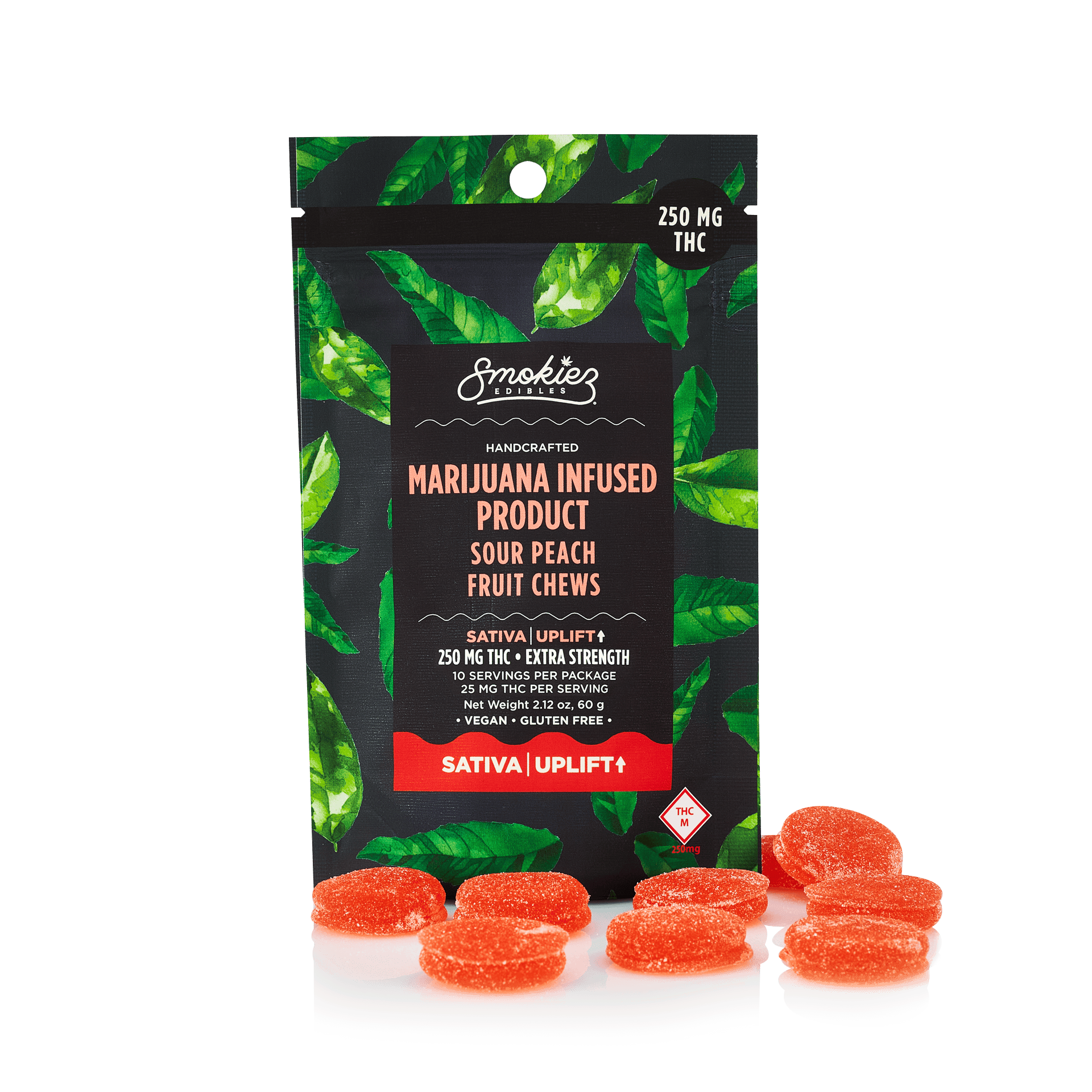 Sour Peach Gummies | 250mg | 10ct | 25mg/ea