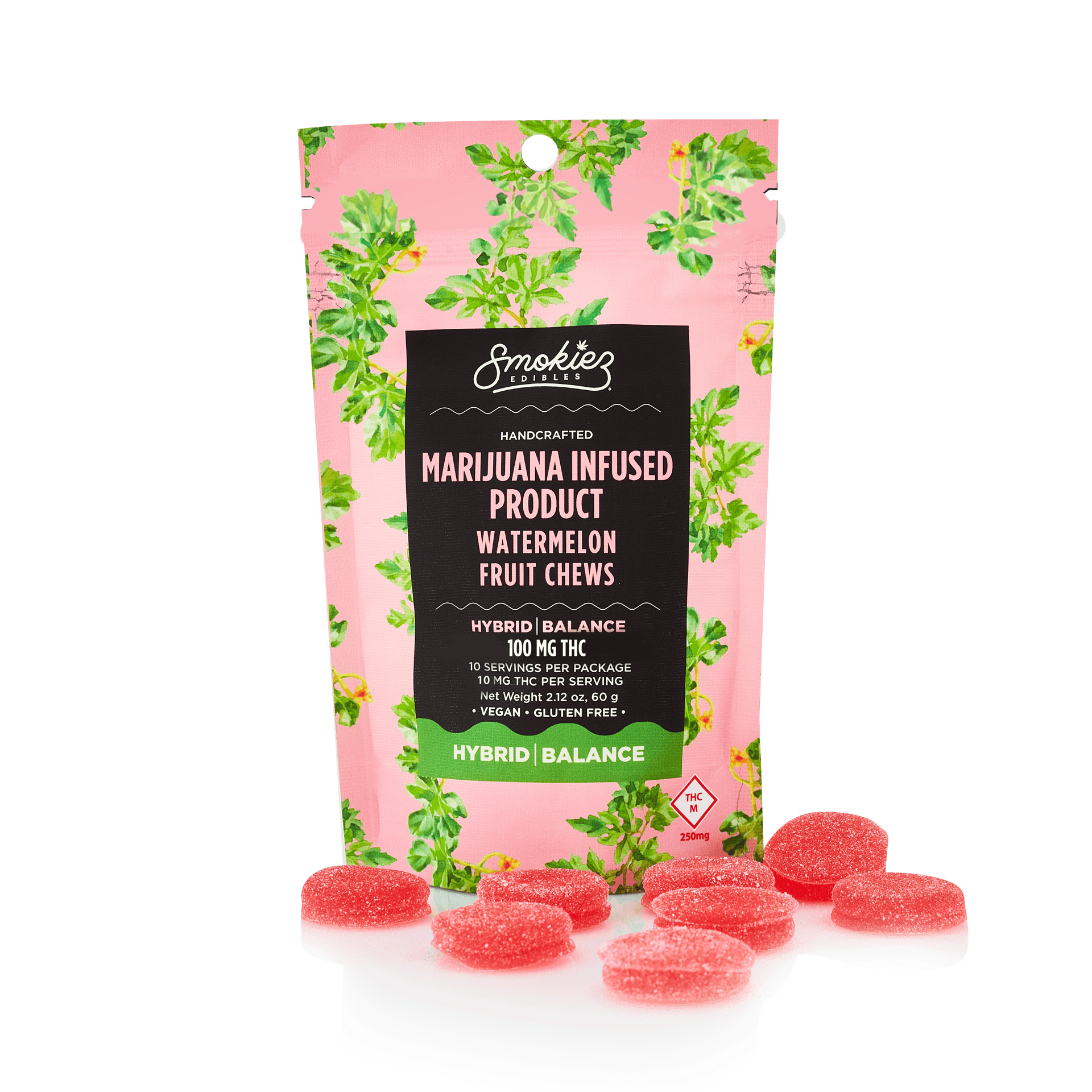 Watermelon Gummies | 100mg | 10ct | 10mg/ea by Smokiez Edibles