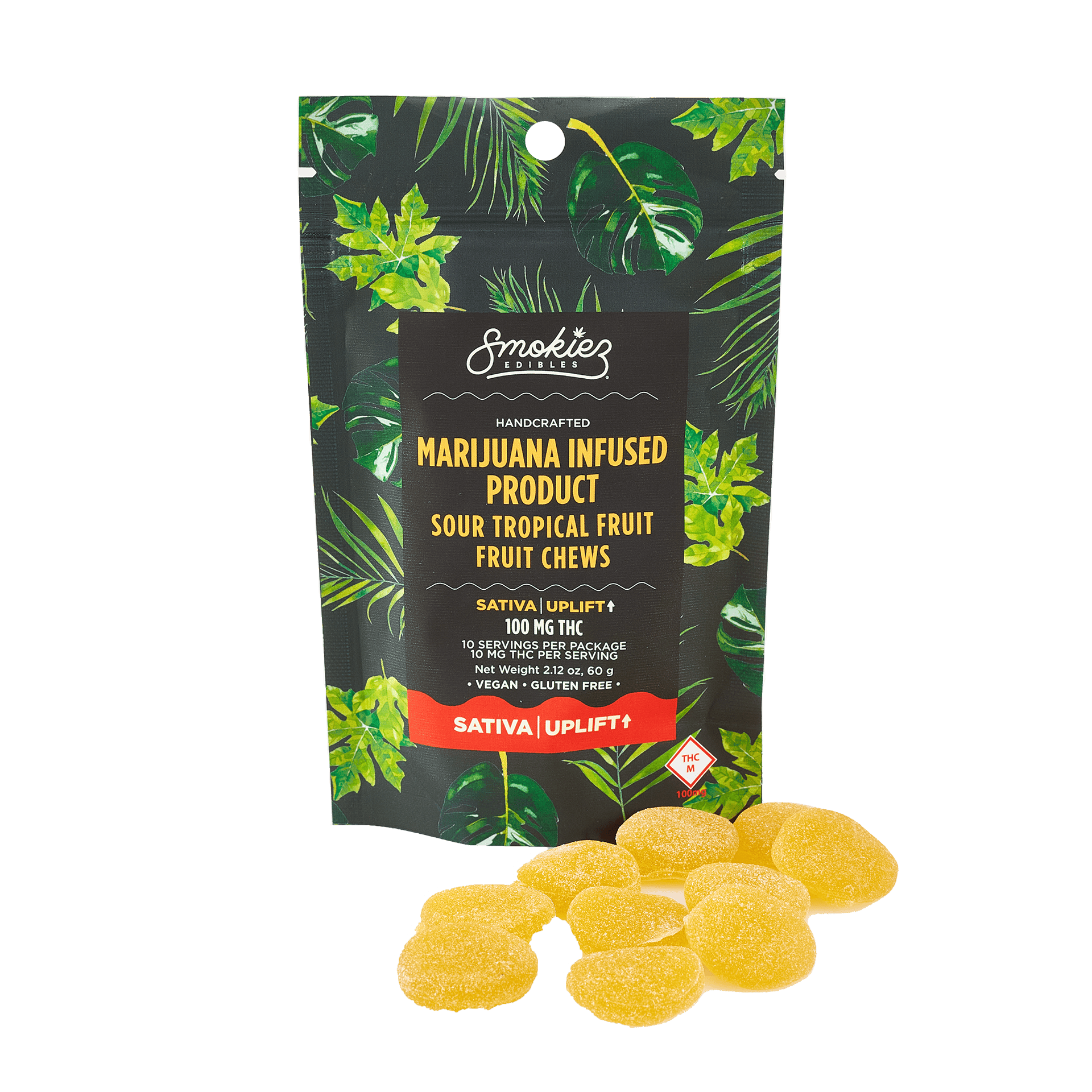 Tropical Fruit Gummies | 100mg | 10ct | 10mg/ea by Smokiez Edibles