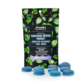 Smokiez INDICA Sour Blue Raspberry Fruit Chews - 100mg - MO