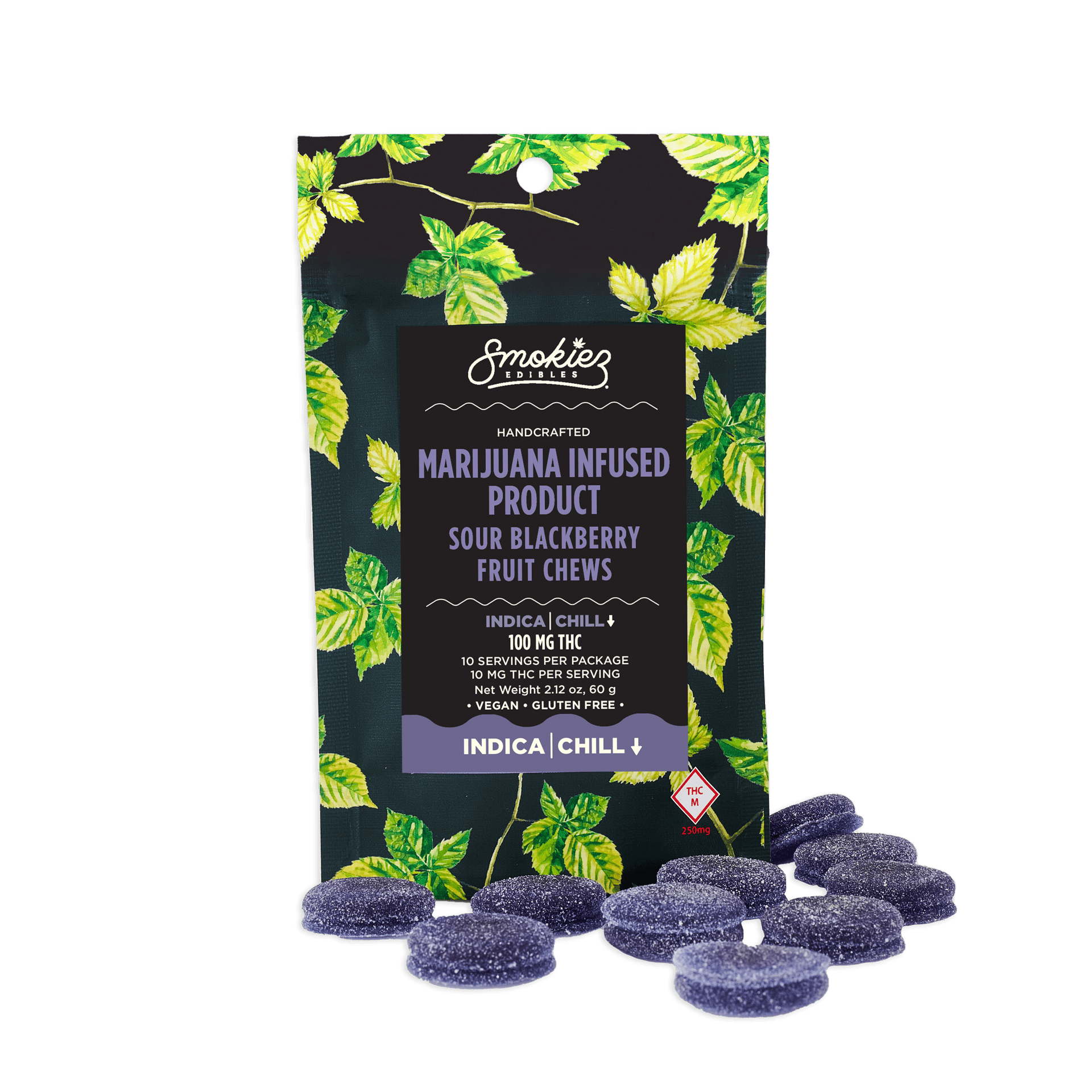 Sour Blackberry Gummies | 100mg | 10ct | 10mg/ea